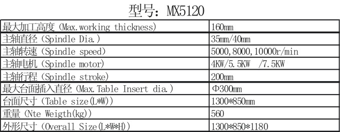 立铣MX5120